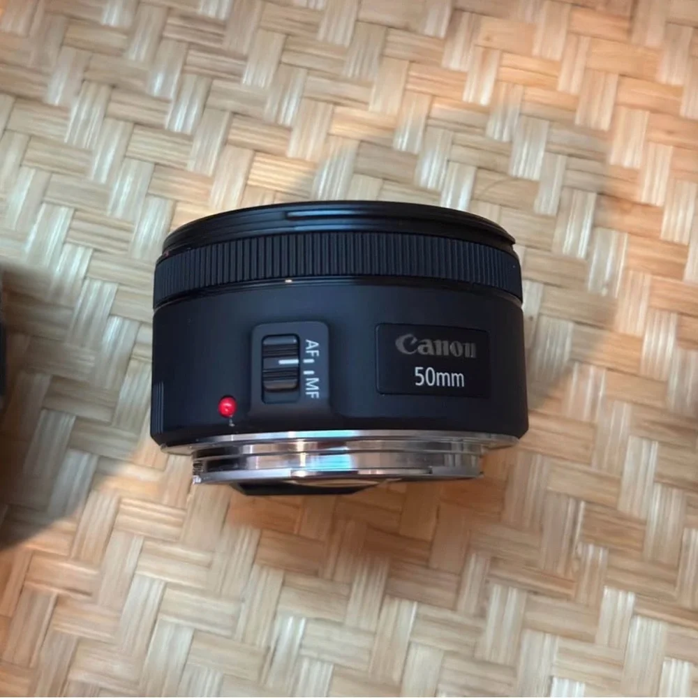 Canon Black EOS Camera with Three Lenses